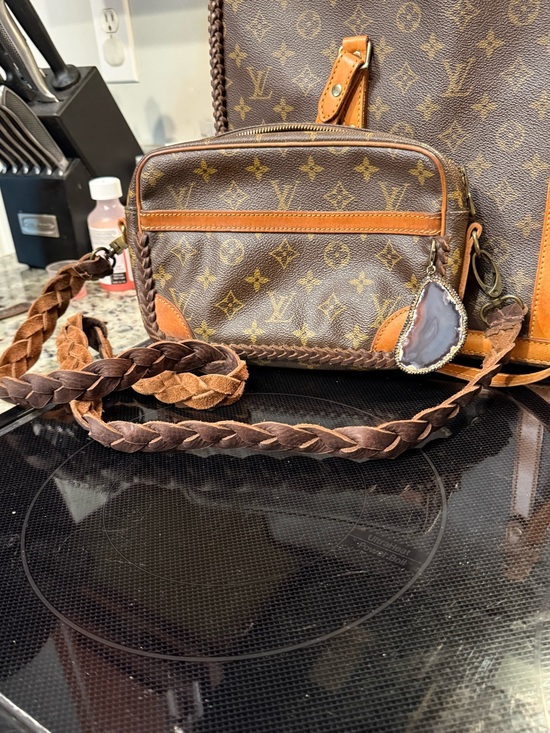Louis Vuitton Handbags - Louis Vuitton Brown Monogram Crossbody with Braided Strap and Agate Charm